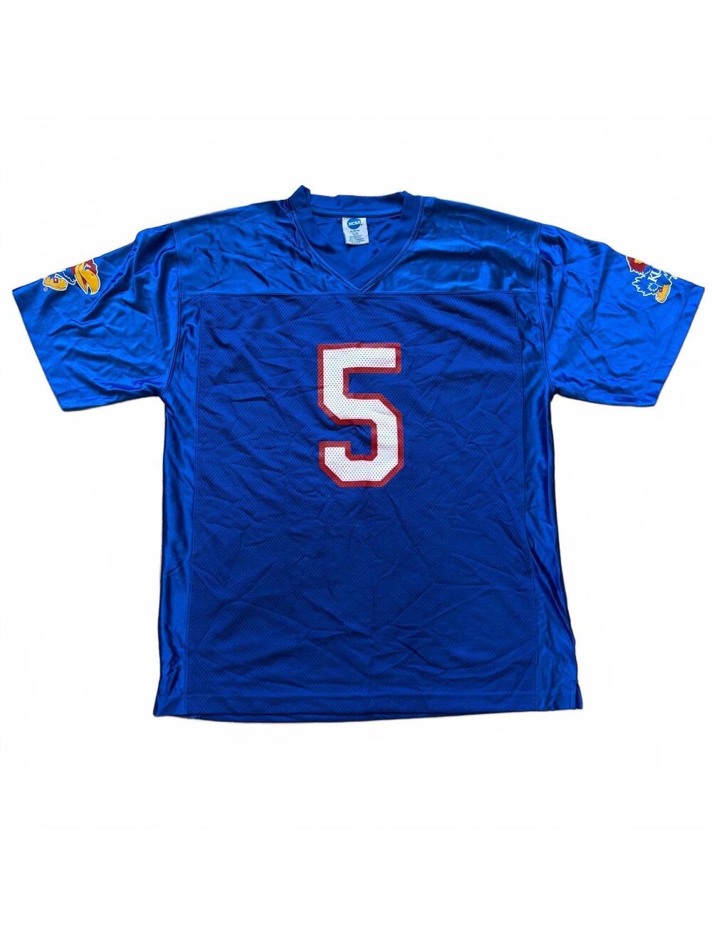 Kansas KU Jayhawks Jersey #5 College Football NCAA by KA Inc. Men's Size Large